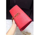 2016 YSL Dinner clutch shoulder bag 311288 Red with Bronze 311288
