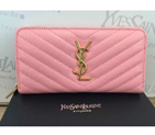 2016 YSL Zippy Wallet Original Caviar leather 241150 Pink 241150
