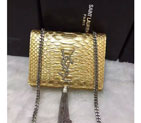 2016 YSL shoulder bag 311178 Gold with Silver 311178