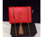 2016 YSL shoulder bag 311178 Red with Bronze 311178