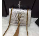2016 YSL shoulder bag 311178 Silver with Bronze 311178
