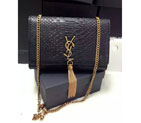 2016 YSL shoulder bag 311248 Black with Bronze 311248