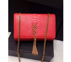 2016 YSL shoulder bag 311248 Red with Bronze 311248