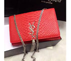 2016 YSL shoulder bag 311248 Red with Silver 311248