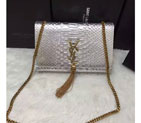 2016 YSL shoulder bag 311248 Silver with Bronze 311248