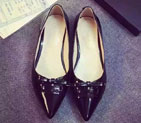 2016 chanle Flats shoes in Patent leather CHW0957