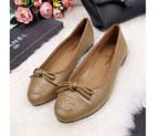 2016 chanle flat shoes in Cowhide leather CHW0912