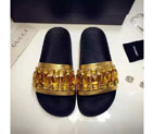 2016 gucci women Slippers With Rhinestone GWS256