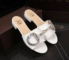 2016 gucci women Slippers in Calfskin leather with Rhinestone GWS247