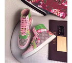 2016 gucci women Sneakers shoes with Rose pattern GWS151