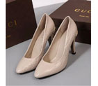 2016 gucci women high-heeled shoes in Calfskin leather 9CM GWS180