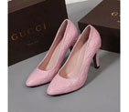 2016 gucci women high-heeled shoes in Calfskin leather 9CM GWS181