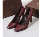 2016 gucci women high-heeled shoes in Calfskin leather 9CM GWS182