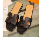 2016 hermes classic women Flats Slippers in Calfskin leather HWS107