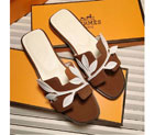 2016 hermes new arrivals women Slippers in Calfskin leather HWS117
