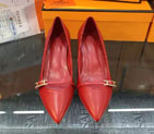2016 hermes women shoes in calfskin leather 5CM HWS091