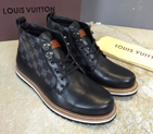 2016 new arrivals louis vuitton Calfskin Leather men casual Boots SML0363