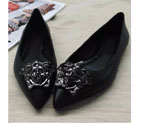 2016 versace women Flats shoes in Calfskin leather VSC0027