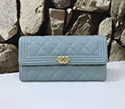 2017 Boy Chanel Embroidery Bi-Fold Wallet Original Caviar Leather A80286 A80286