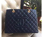 2017 Chanel Classic Coco Bag Shoulder Blue GST Original Caviar Leather A50995 Gold A50995