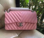 2017 Chanel Classic Flap Bag Pink Original Leather A6700 Silver hardware A6700