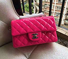 2017 Chanel Classic Flap Bags Original Patent leather 1116 in Rose with Silver 1116