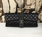2017 Chanel Clutch Evening Bag Original Sheepskin Leather A94037 Black A94037