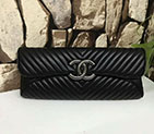 2017 Chanel Clutch Evening Bag Original Sheepskin Leather A94344 Black A94344