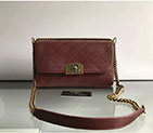 2017 Chanel Flap Bag Original Deer Leather A98166 Burgundy A98166