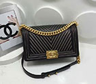 2017 Chanel Le Boy Flap Shoulder Bag A92493 Black with Gold hardware A92493