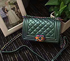 2017 Chanel LeBoy Flap Shoulder Bag Original Goat leather A67085 Green A67085
