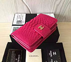 2017 Chanel Matelasse Bi-Fold Wallet Original python Leather A50073 A50073