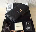 2017 Chanel Matelasse Bi-Fold Wallet Original python Leather A50073 A50073