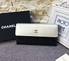 2017 Chanel Matelasse Bi-Fold Wallet White Original Caviar Leather and Black velvet A31102 A31102