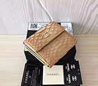 2017 Chanel Matelasse Tri-Fold Wallet Original python leather A48980 A48980