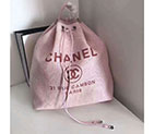 2017 Chanel Original Denim Fabric Backpack A33650 ancient silver hardware A33650