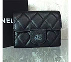 2017 Chanel coin purse Original Caviar Leather A31504 Black A31504