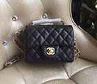 2017 Chanel mini Classic Flap Bag Black Original Calfskin leather 1115 Gold 1115