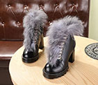 2017 Louis vitton women Boot in Calfskin leather with Fox fur Heel 9.5cm SW0656