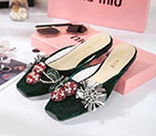 2017 Miu Miu women Slippers in Velvet BMS0273