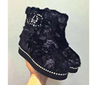 2017 chanle women Boot in Mink hair CHW1545