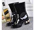 2017 gucci women Boots shoes in Patent leather Heel Height 7cm GWS642