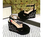 2017 gucci women wedge heel Heel Height 11cm GWS486