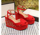 2017 gucci women wedge heel Heel Height 11cm GWS487