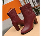 2017 hermes women Short Boots in Calfskin Leather heel 8.5cm HWS328