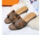 2017 hermes women Slippers in Calfskin leather HWS247