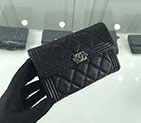 2018 Boy Chanel Tri-fold wallet A84302