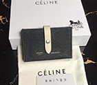 2018 CELINE STRAP ACCORDEON CARD HOLDER IN GRAINED CALFSKIN AND SHINY CALFSKIN 104323