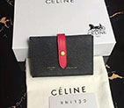 2018 CELINE STRAP ACCORDEON CARD HOLDER IN GRAINED CALFSKIN AND SHINY CALFSKIN 104323
