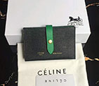 2018 CELINE STRAP ACCORDEON CARD HOLDER IN GRAINED CALFSKIN AND SHINY CALFSKIN 104323